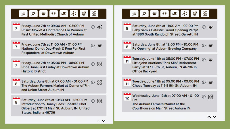 Things to do in Dekalb County Indiana this weekend June 6th thru June 9th 2024.